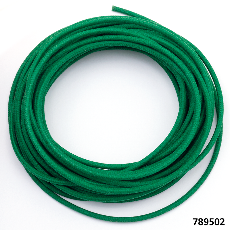 Old School Electrical Wire & Loom Cloth Covered Wire Pure Green 25Ft