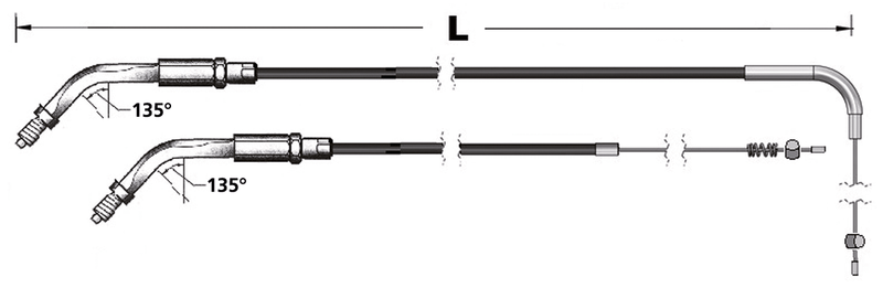 Throttle Cable Bcc HSR86 37 Inch