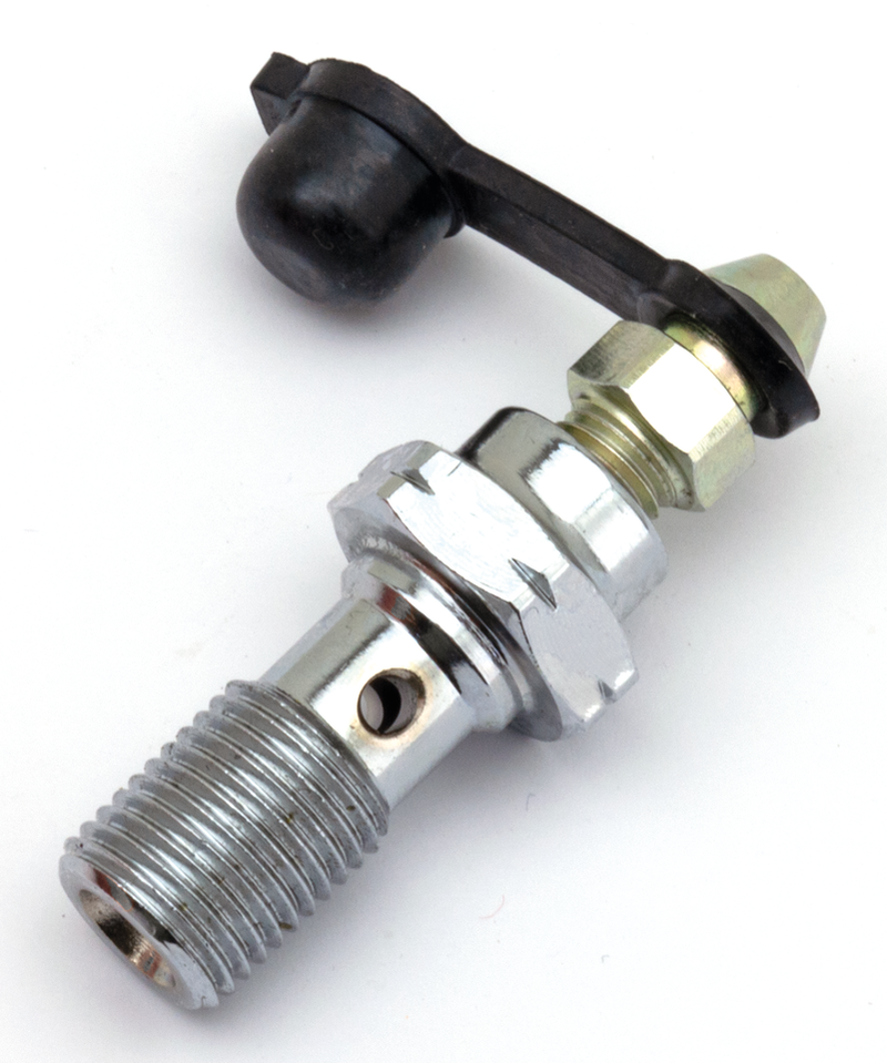 Banjo Bolt With Bleeder Nipple M10x1 Chrome