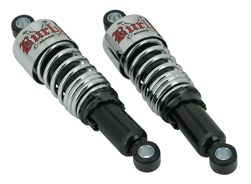 10.5 Inch Black Shocks Chrome Springs FXD
