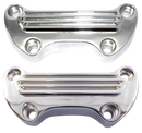 One-Piece Upper Handlebar Clamps Top Riser Clamp Finned 1 Inch Chrome Hd73-Up 56115-79