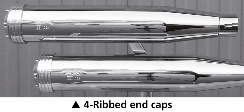 End Caps Royal 80 4-Ribbed Chrome