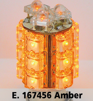 Single 360 Degr 18-Led Bulb Amber