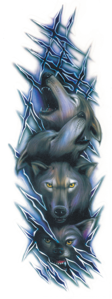 Wolf Pack Decal 2.75 Inch X8.1 Inch