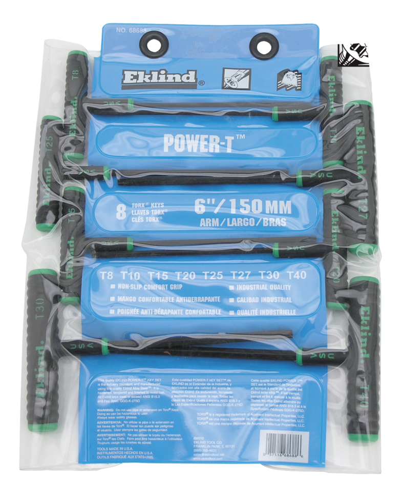 8 Piece Metric Power-T Torx Keys