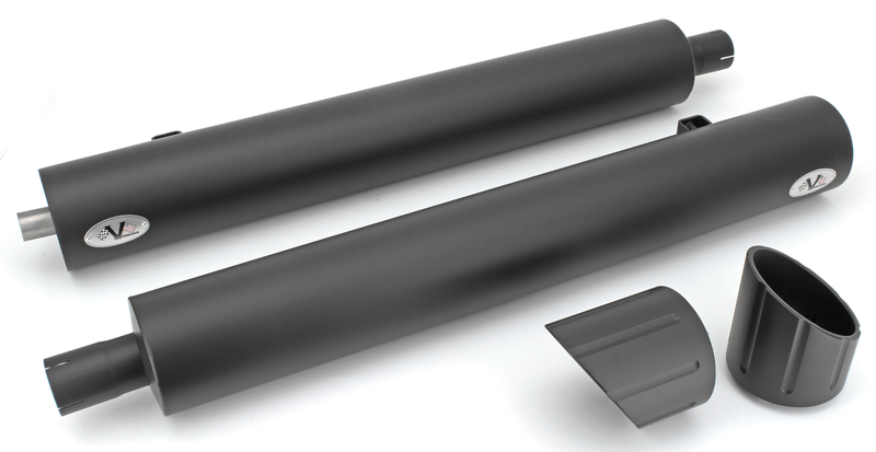 Twin Dark Muffler Set D. 100Mm Banger Clas
