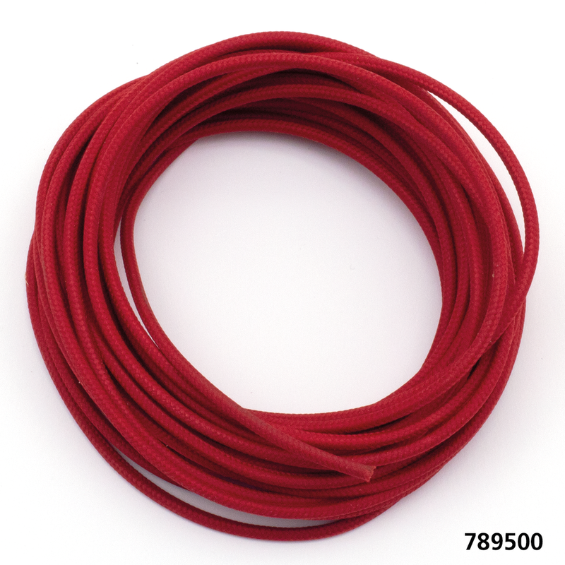 Old School Electrical Wire & Loom Cloth Covered Wire Pure Red 25Ft