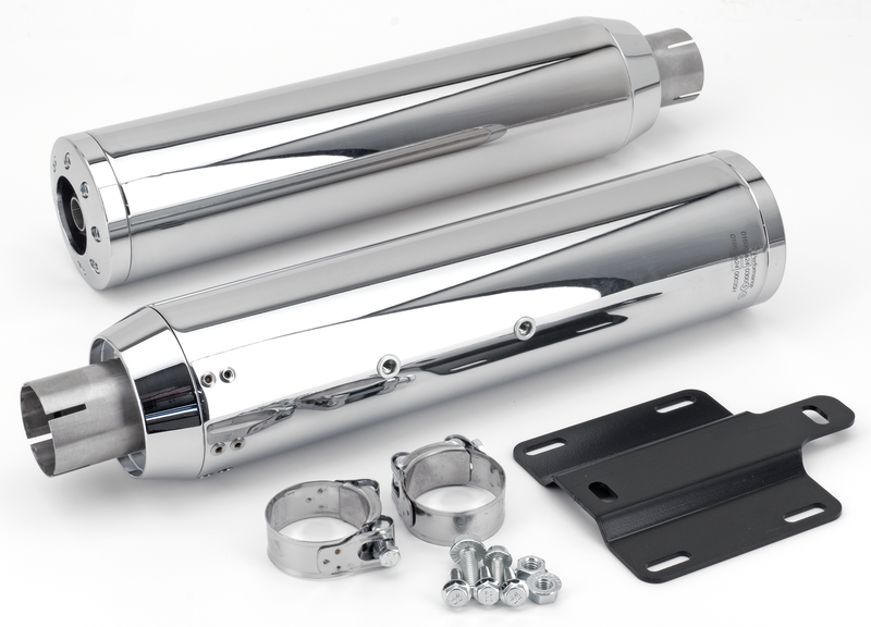 Twin Chrome Muffler Set D. 90Mm Chubby Scout1