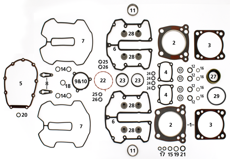 Valve Stem Seals ME17-up Viton/ Set/8