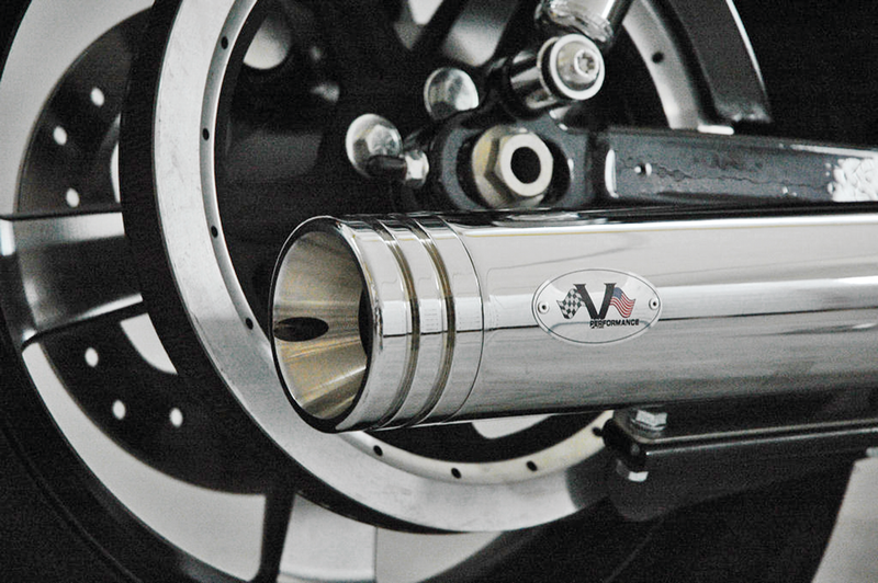 Twin Chrome Muffler Set D. 80Mm D.Ring Cap XL 754812