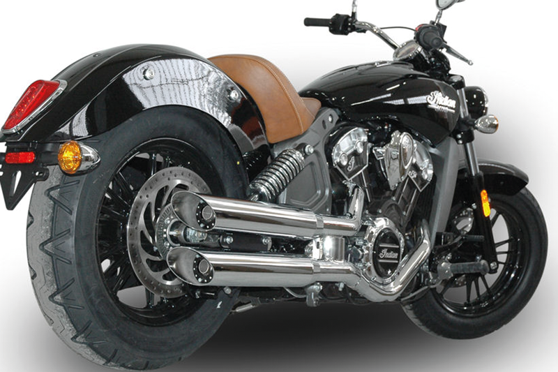 Twin Slash/Cut Chrome Muffler Set D. 80Mm Sco