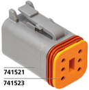 6 Pole Grey Socket Housing