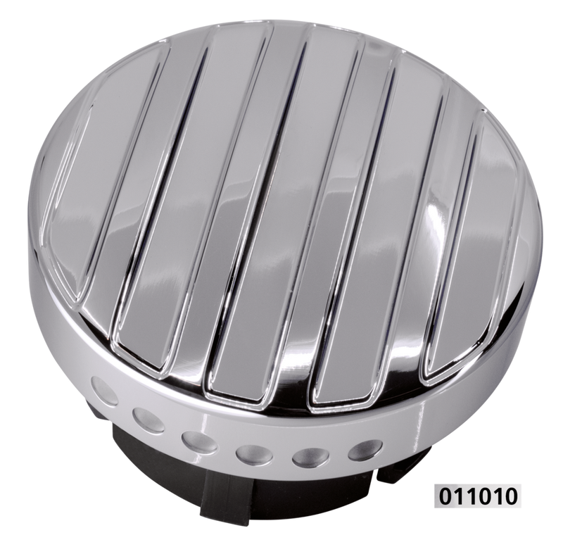 Chrome Ribbed Led Fuel Gauge Cap 96-17