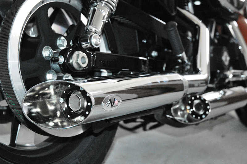 Twin Slash/Cut Chrome Muffler Set D. 80Mm XL1