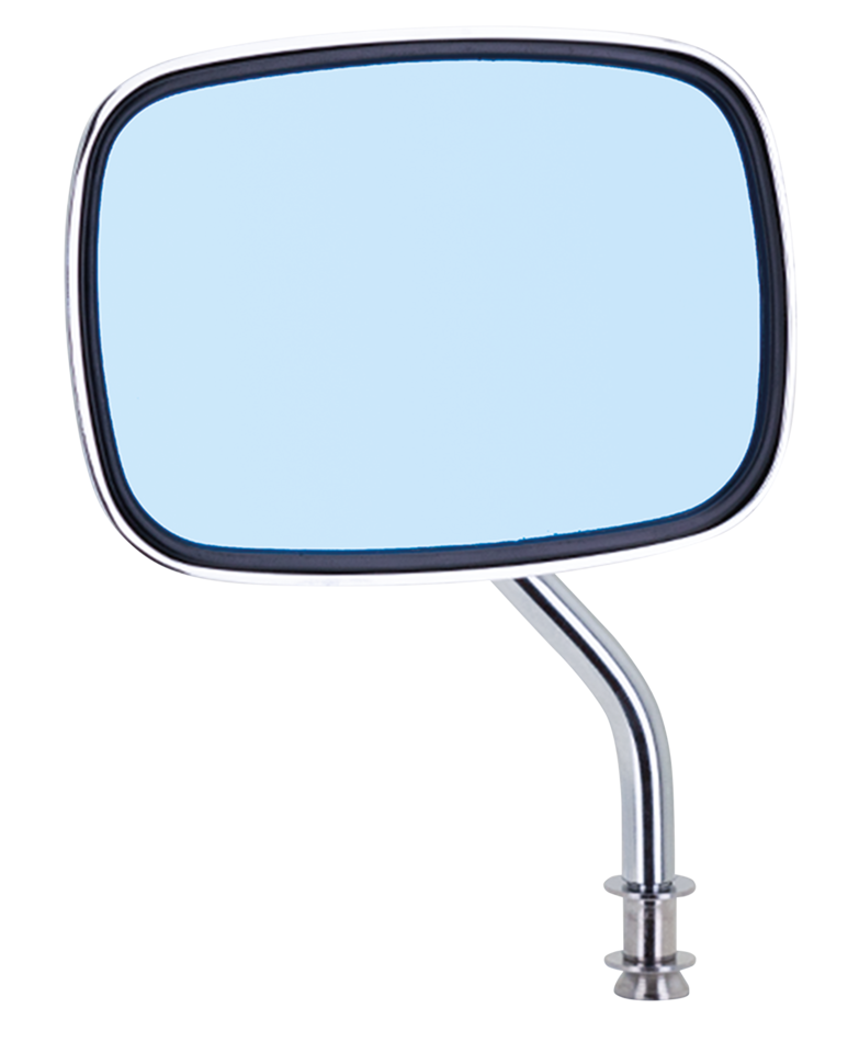 Blue Glass Die-Cast Mirror 5 Inch Steel