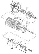 Clutch Parts For Late 1984-1990 Sportster 10Pck