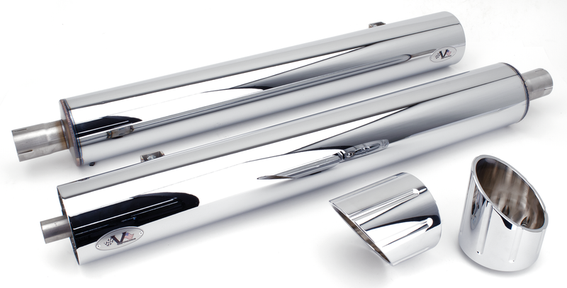Twin Chrome Muffler Set D. 100Mm Banger Class