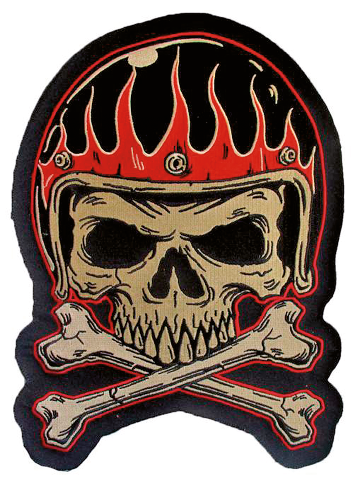 Vintage Helmet Skull Patch