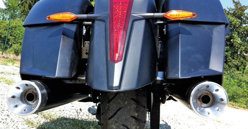 Twin Dark Muffler Set D.100Mm D.Ring Cap V