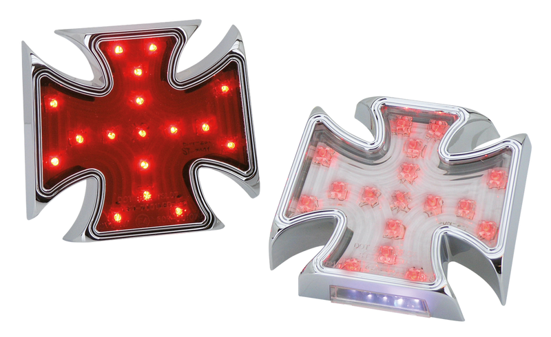 4 Inch Maltese Cross Clear Lens Led Tailight