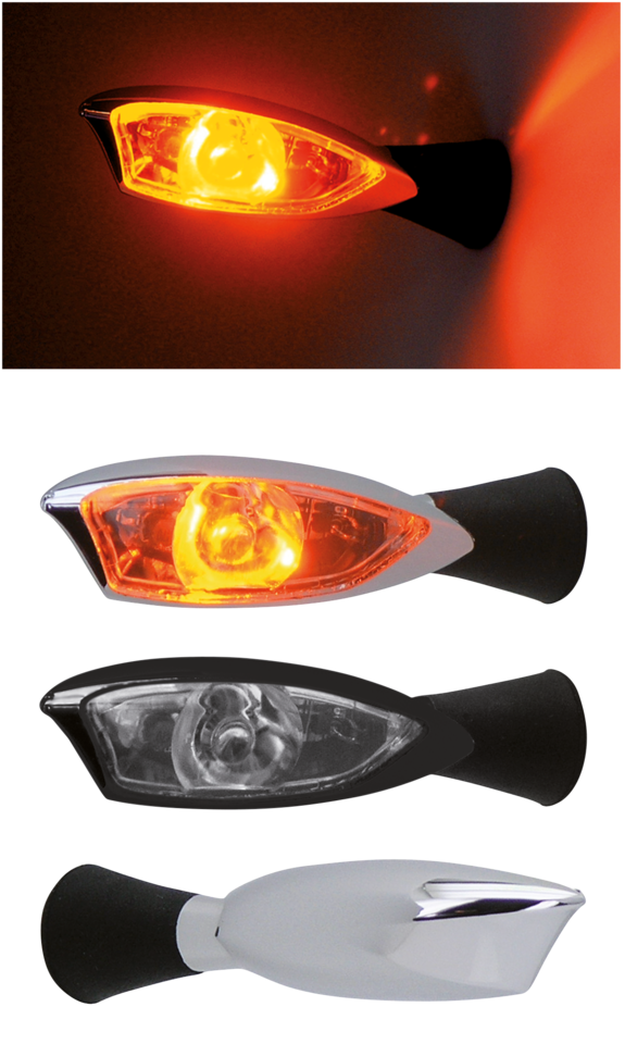 Chrome E-Approved Led Turn Signals Pair