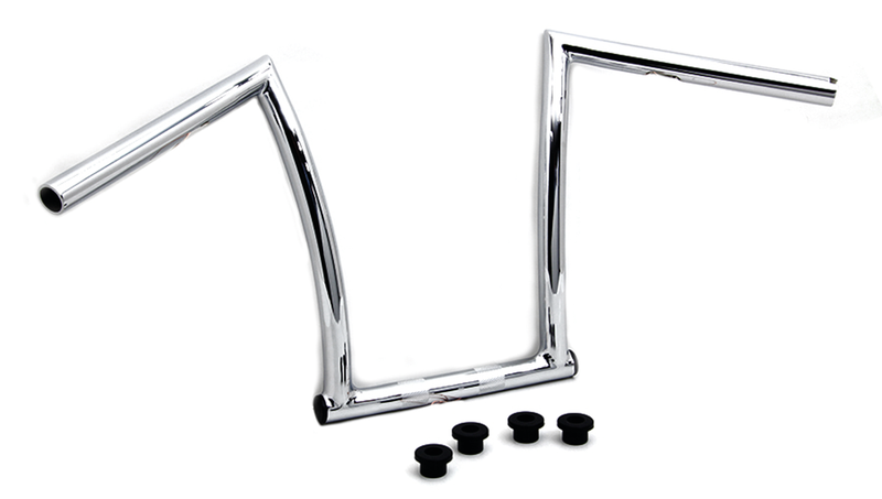 Chizeled Mini Ape Handlebars 13 Inch Chizeled Bar 1 Inch Chrome Dimpled Tbw