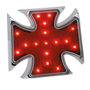 4 Inch Maltese Cross Red Lens Led Tailight