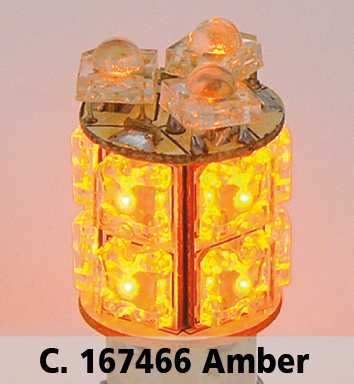 Single 360 Degree Bulbs With 13 Leds Amber