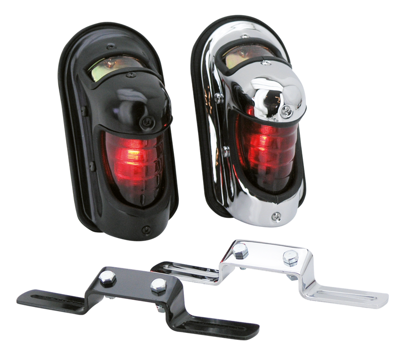 Beehive Taillight Stamped Steel Chrome
