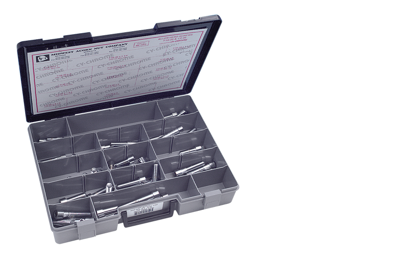 Assortment Tray Chrome Allen Head 7/16 & 1/2 NF
