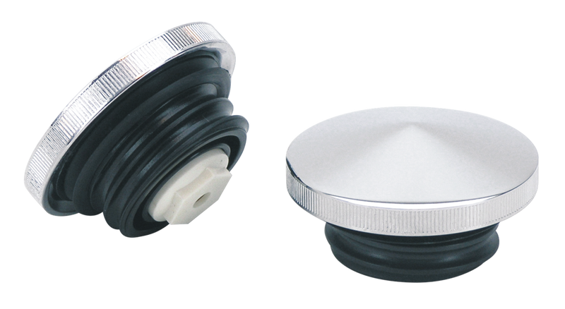 Chrome Pointed Gascap Set 82-Up