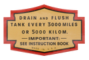 Old Style Decals Stickers & Transfers Oil Tank Decal FLH Style Drain&Flsh 2 Pack