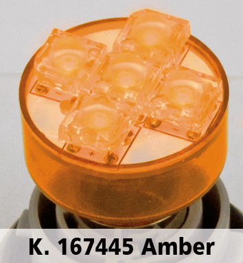 Dual Compact Led Bulb Amber Bay15D