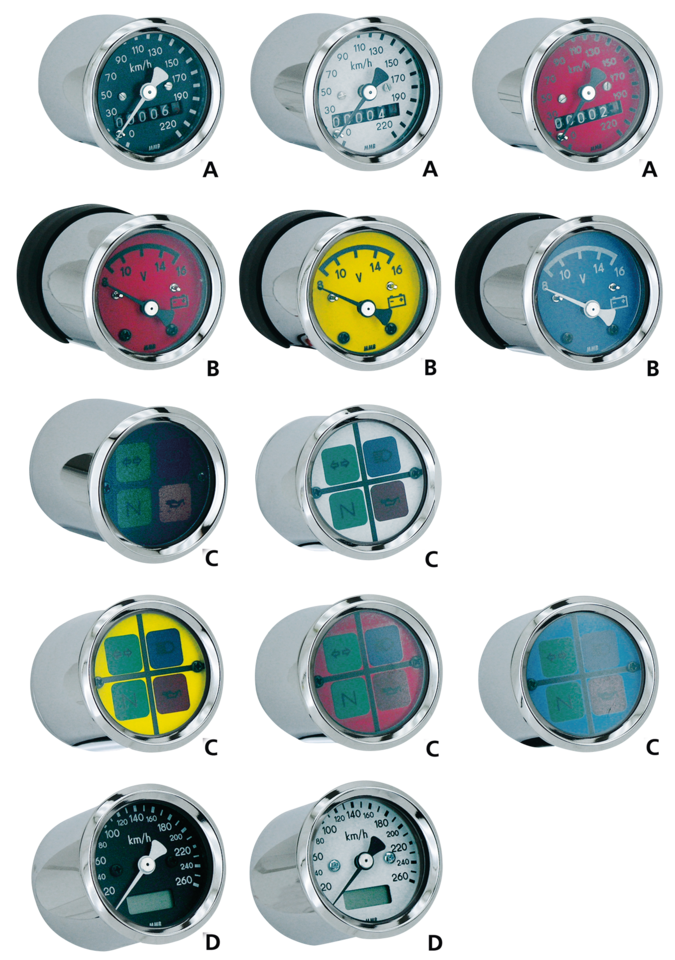 48Mm Electronic Mini Speedo Mph Whte