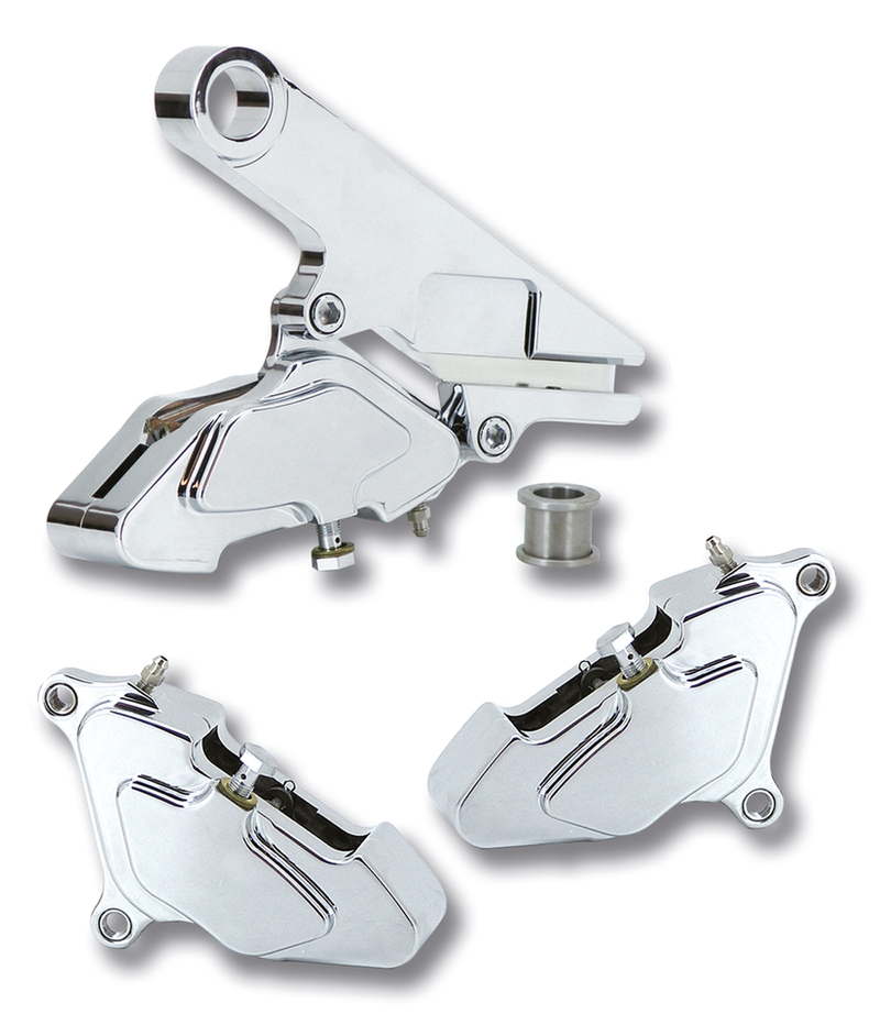 Chrome 4-Pot 84-99 Lh Or Rear Caliper