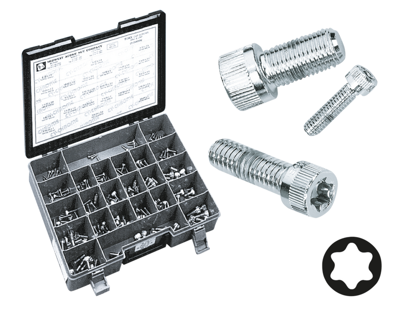 Assortment Tray Chr Torx Knurled Head Screws