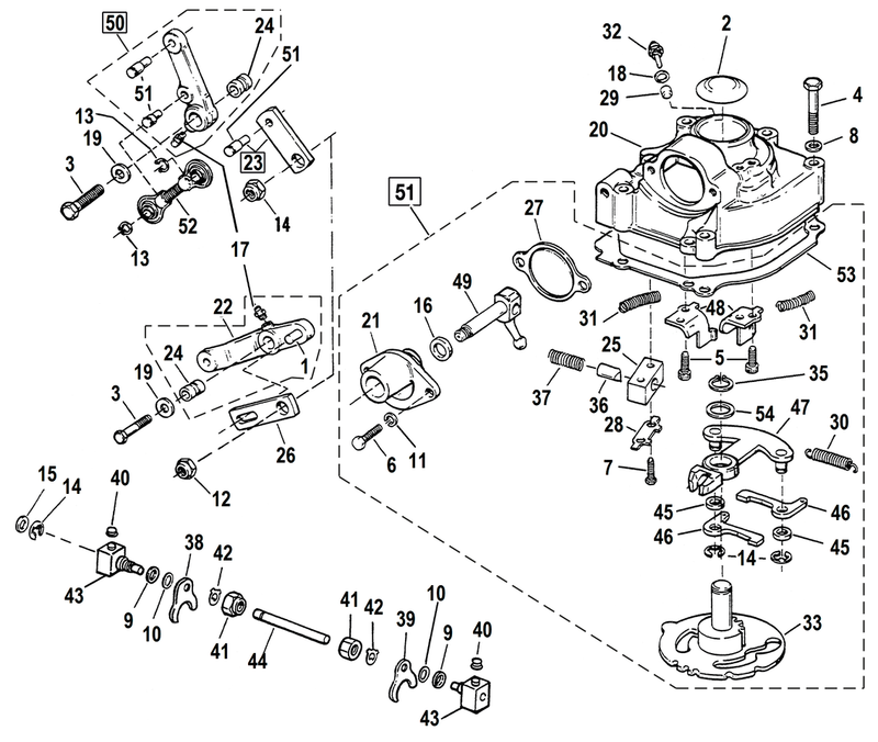 1979-1986 Big Twin 4-Speed Rotary Top Rod Shift Linkage