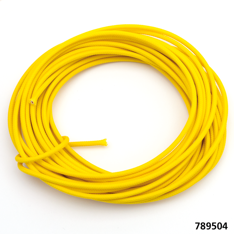 Old School Electrical Wire & Loom Cloth Covered Wire Pure Yellow 25Ft