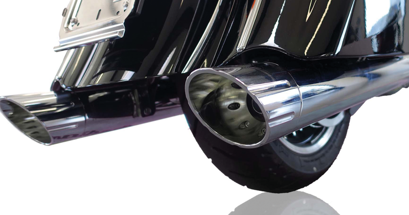 Twin Dark Muffler Set D. 100Mm Banger Chie