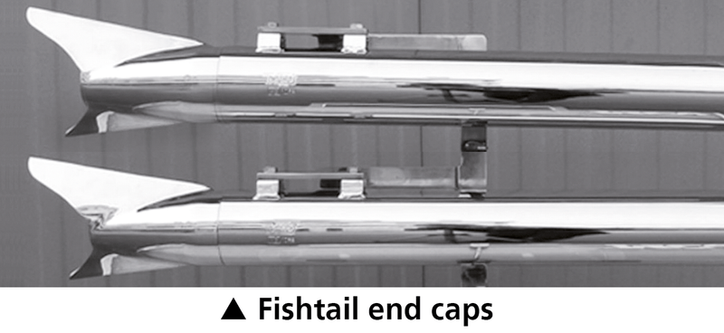 End Caps Royal 80 Fishtail Chrome