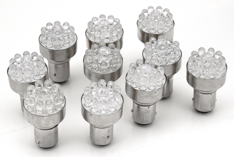 Led Bulb 12V Red Dual - Pack Of 10