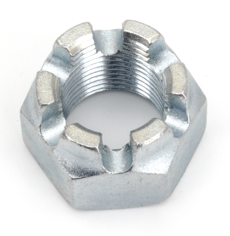 Castle Nut For Axle Single Sided Zinc