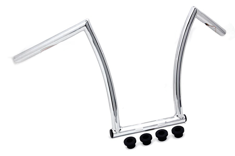 Chizeled Mini Ape Handlebars 15 Inch Chizeled Bar 1 Inch Chrome Dimpled Tbw