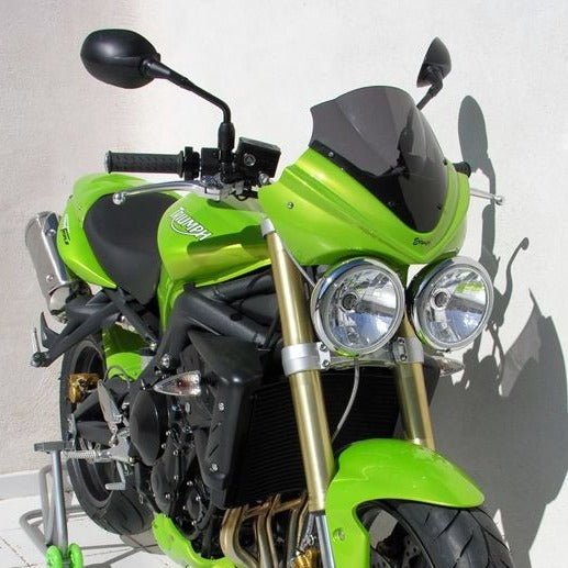 Nose Fairing For Roulette Green [HG] with Dark Smoke Screen For Triumph Street Triple 675 2008-2010