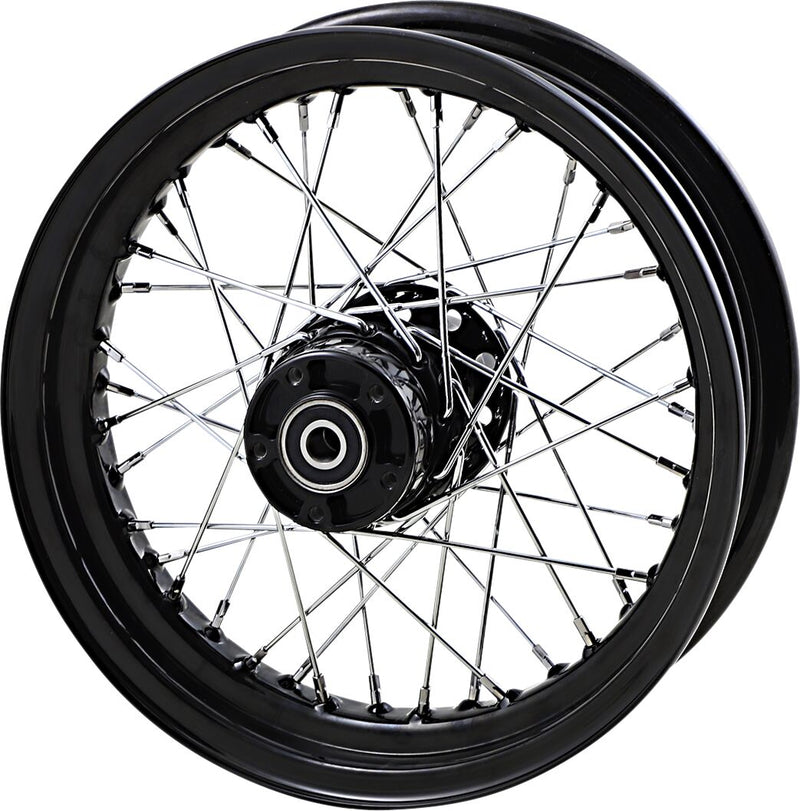 Replacement Laced Wheel Gloss Black - 16" x 3.00" For Harley Davidson FLST 1450 2006