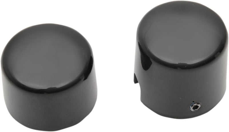 Rear Axle Caps Gloss Black For Harley Davidson FLST 1450 2006