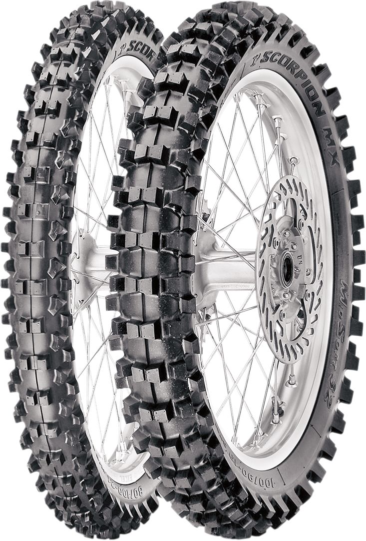 Scorpion MX32 Mid Soft Off-Road Tubed Front Tyre - 70 / 100-19