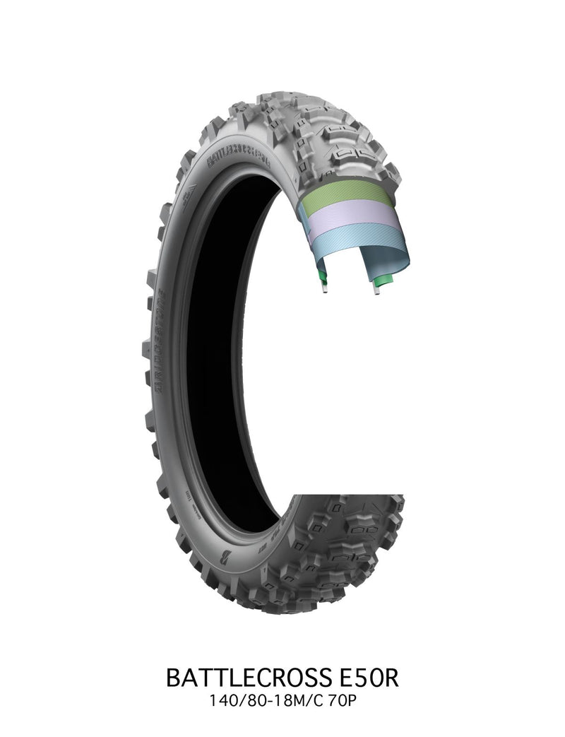 Battlecross E50 Rear Tube Type Tyre - 120 / 90-18