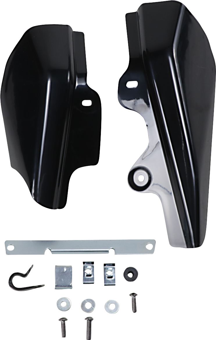 Frame Mounted Heat Deflectors Black For Harley Davidson FLHR 1450 2001-2003