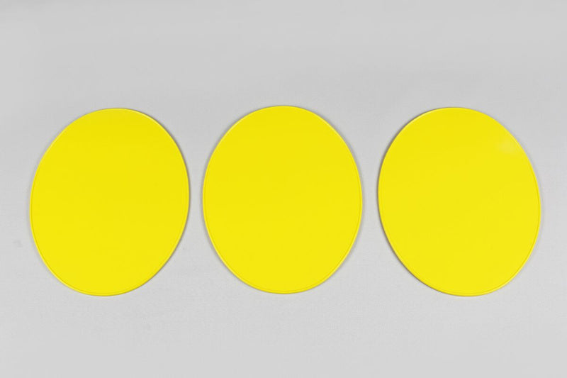 Vintage Universal Number Plates Yellow - Pack Of 3